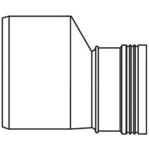 Černý PP přechod Ø 110/75 mm